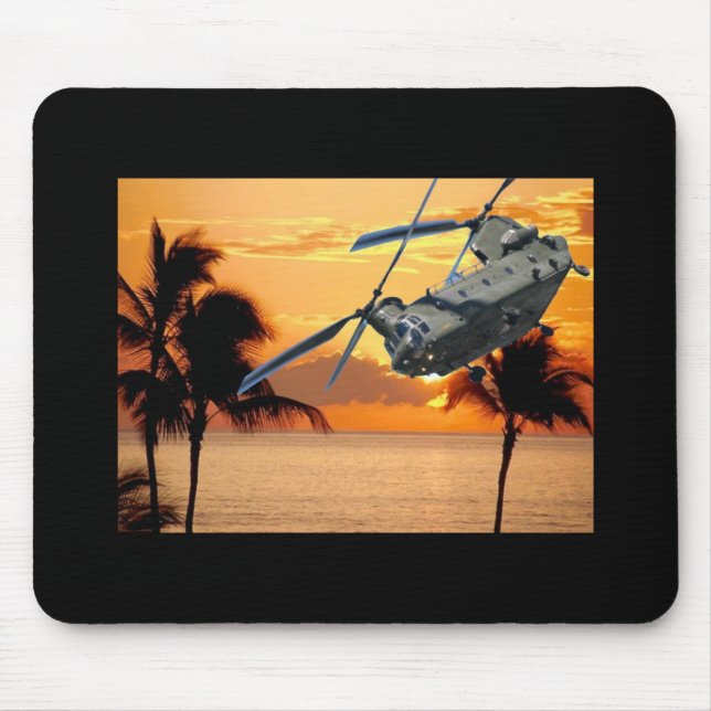 Tropischer Hubschrauber Mousepad (Vorne)