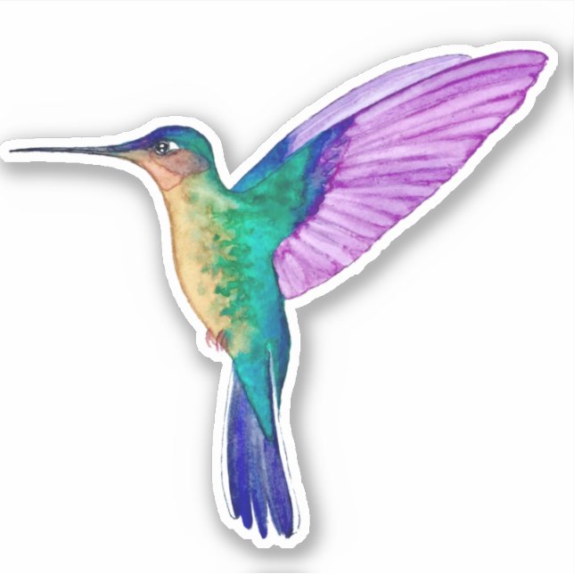 Tropischer Hummingbird-Sticker Aufkleber (Vorderseite)