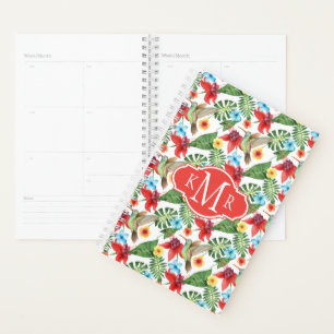 Tropischer Hummingvogel Monogramm Planer