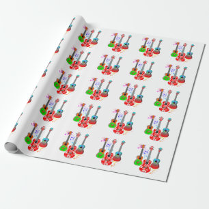 Tropischer Insel-Ukulele-Spieler Musik Geschenkpapier