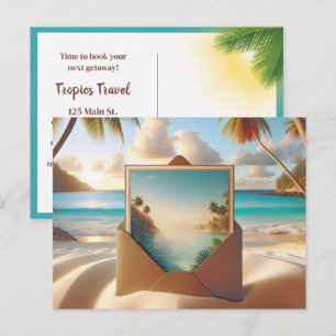 Tropischer Inselurlaub Postkarte