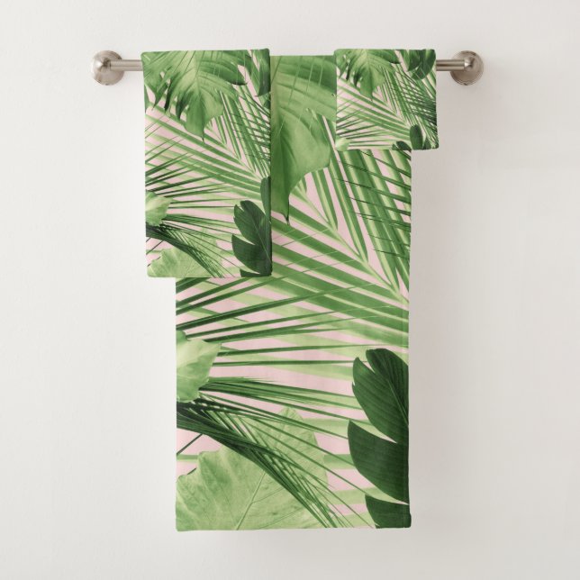 Tropischer Jungle Day Verlasse Siesta #2 #tropical Badhandtuch Set (Insitu)
