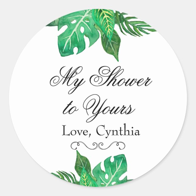 Tropischer Jungle-Liebeskleber Runder Aufkleber (Vorderseite)