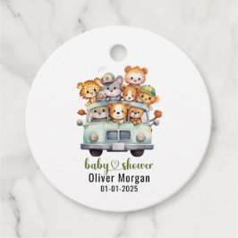 Tropischer Jungle Safari Tiere Kinderdusche Geschenkanhänger