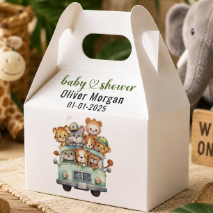 Tropischer Jungle Safari Tiere Kinderdusche Geschenkschachtel