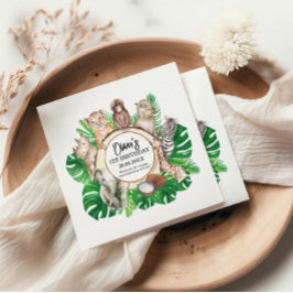 Tropischer Jungle Safari Tiere Kinderdusche Serviette