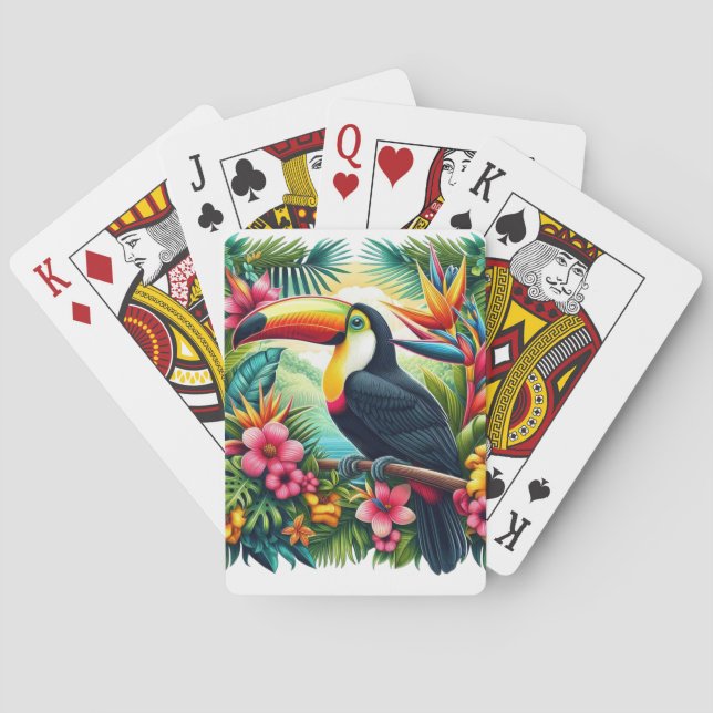 Tropischer/Jungle-Tukan-Vogel  Spielkarten (Rückseite)