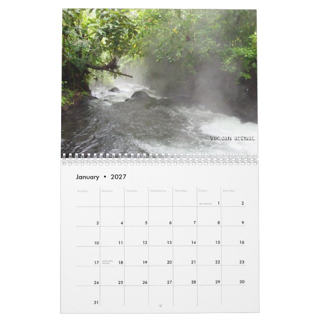 Tropischer Kalender Costa Ricas 2010 - 2011 (Jan 2027)