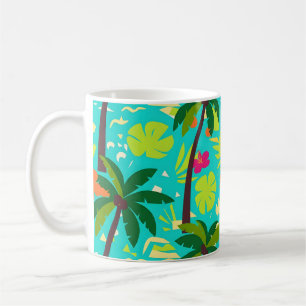 Tropischer Kigai-Palmenbaum Ästhetik Sommerlaub Kaffeetasse