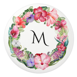 Tropischer Kranz Blumenlei Hibiskus Sommer Chic Keramikknauf