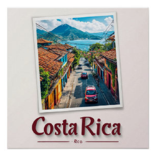 Tropischer Küstenort Costa Rica Poster
