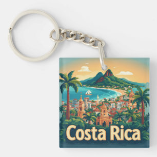 Tropischer Küstenort Costa Rica Schlüsselanhänger
