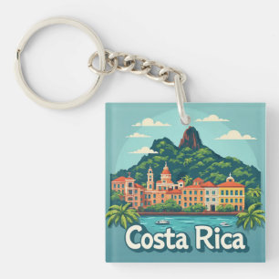 Tropischer Küstenort Costa Rica Schlüsselanhänger