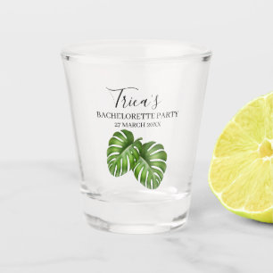 Tropischer Leaf-Junggeselinnen-Abschied Schnapsglas