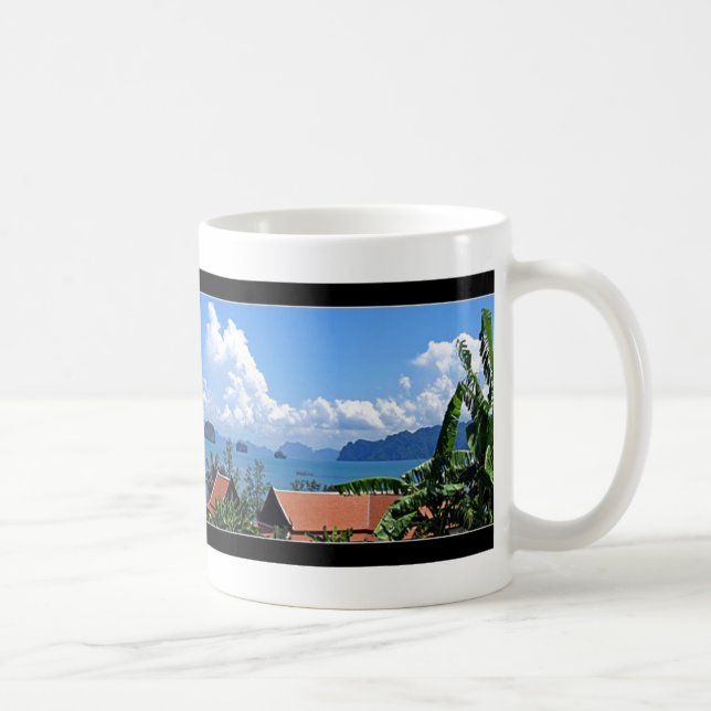 Tropischer Meerblick Thailands Kaffeetasse (Rechts)