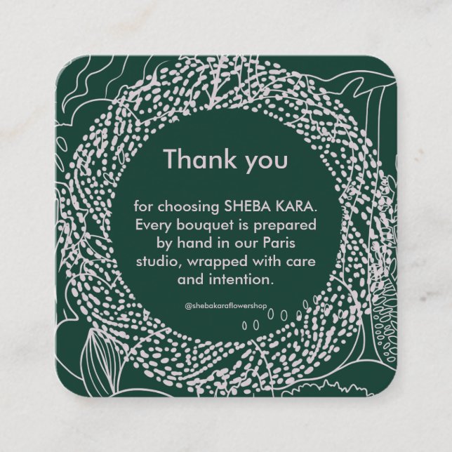 Tropischer Modernismus Danke-Karte Mitteilungskarte (Vorderseite)