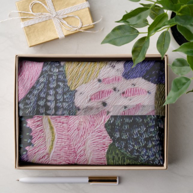 Tropischer Modernismus Floral Seidenpapier (Geschenk)