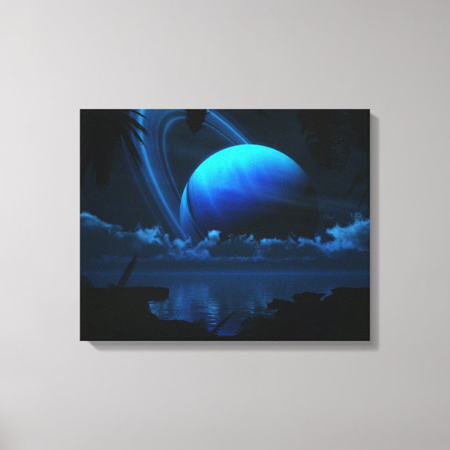 Tropischer Mond Leinwanddruck (Vorderseite)