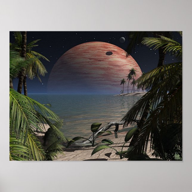 Tropischer Mond Poster (Vorne)