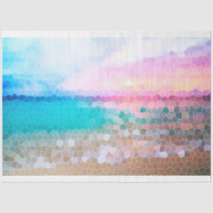 Tropischer Morgen Sonnenaufgang Stain Glass Beach Seidenpapier