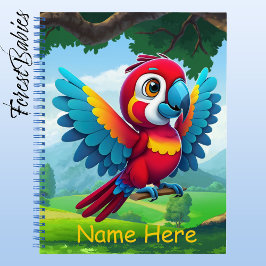 Tropischer Niedlicher Safari-Papagei-Bird 🦜 Notizbuch