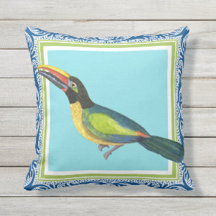 Tropischer Ocean Beach Toucan Bird Batik Muster Ku Kissen
