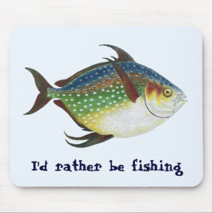 Tropischer Ohnenfisch, Vintages Meerwassertier Mousepad