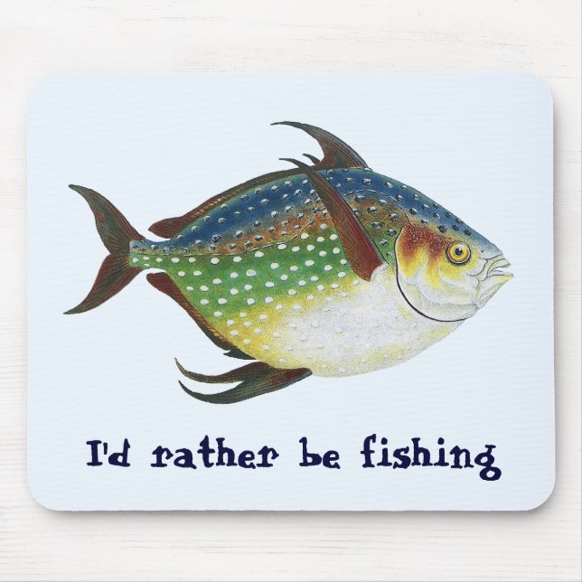 Tropischer Ohnenfisch, Vintages Meerwassertier Mousepad (Vorne)