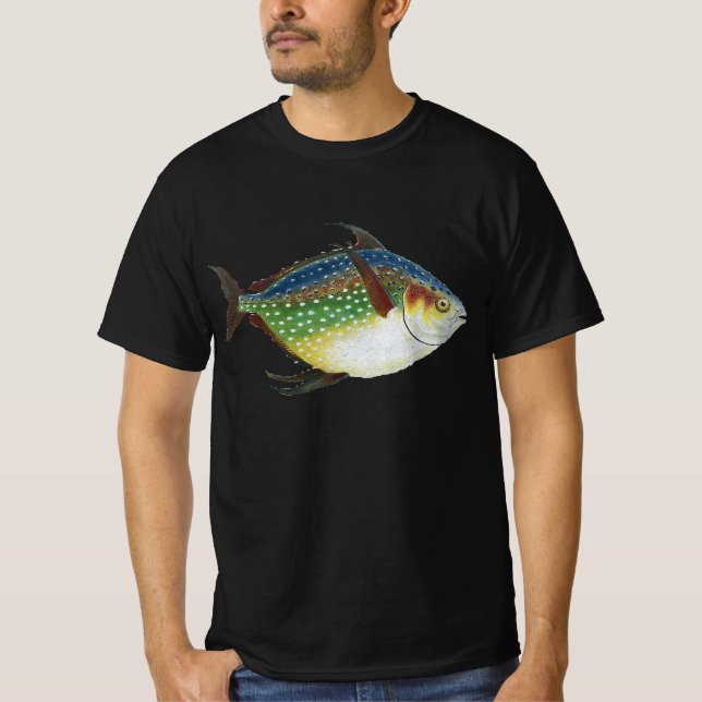 Tropischer Ohnenfisch, Vintages Meerwassertier T-Shirt (Vorderseite)