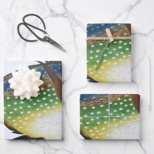 Tropischer Opah-Fisch, Vintage-Meeresaquarien-Tier Geschenkpapier Set