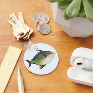 Tropischer Opah-Fisch, Vintage-Meeresaquarien-Tier Schlüsselanhänger
