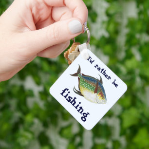Tropischer Opah-Fisch, Vintage Meeresaquarien Tier Schlüsselanhänger