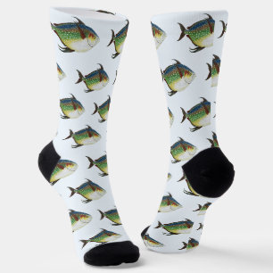 Tropischer Opah-Fisch, Vintage Meeresaquarien Tier Socken