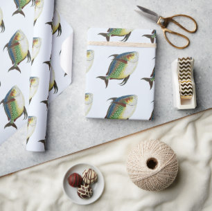 Tropischer Opah-Fisch, Vintage-Meeresaquariumtier Geschenkpapier