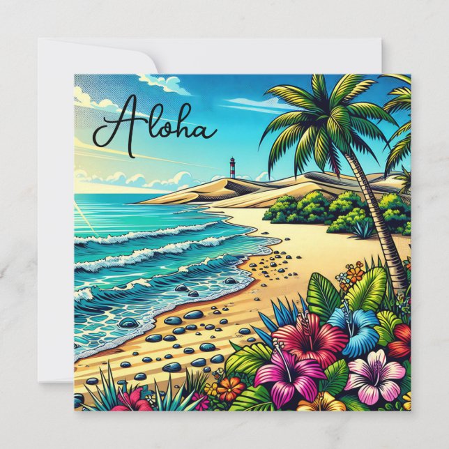 Tropischer Ozean Aloha Urlaub (Vorderseite)