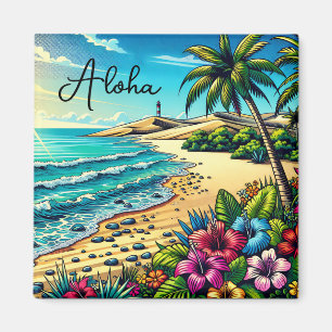 Tropischer Ozean Aloha Urlaub Magnet