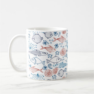 Tropischer Ozean Fun Fisch unter Wasser Kaffeetasse