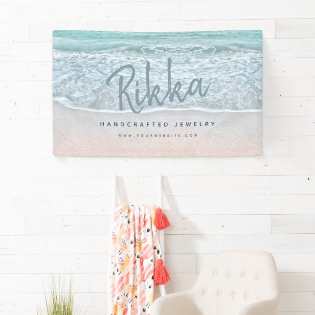 Tropischer Ozean & Sandy Beach Juwelier Banner (Insitu)