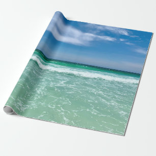 Tropischer Ozean Waves Schöner Strand Geschenkpapier