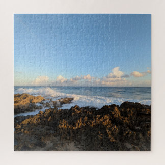 Tropischer Ozeanblick mit hawaiianischem Lavageste Puzzle