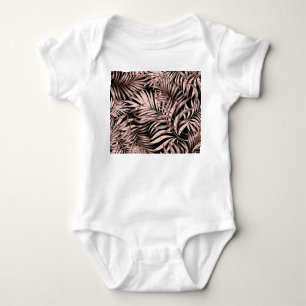 Tropischer Palm: Dschungelflorale Muster. Baby Strampler