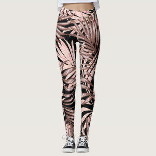 Tropischer Palm: Dschungelflorale Muster. Leggings