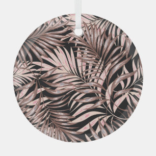 Tropischer Palm: Dschungelflorale Muster. Ornament Aus Glas