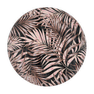 Tropischer Palm: Dschungelflorale Muster. Schneidebrett