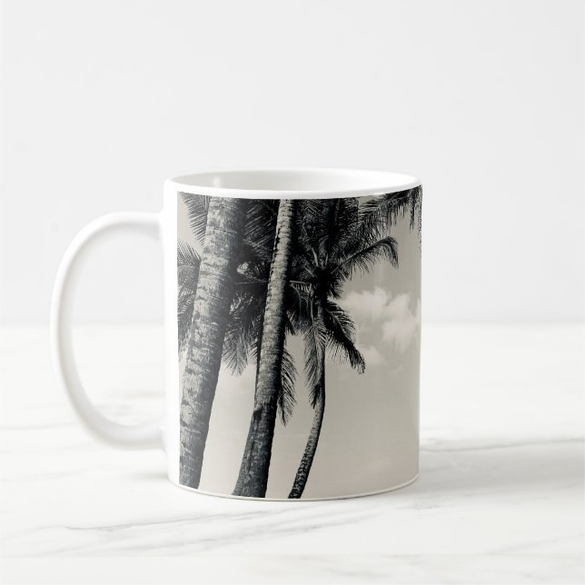 TROPISCHER PALMBAUM AM STRAND KAFFEETASSE (Links)