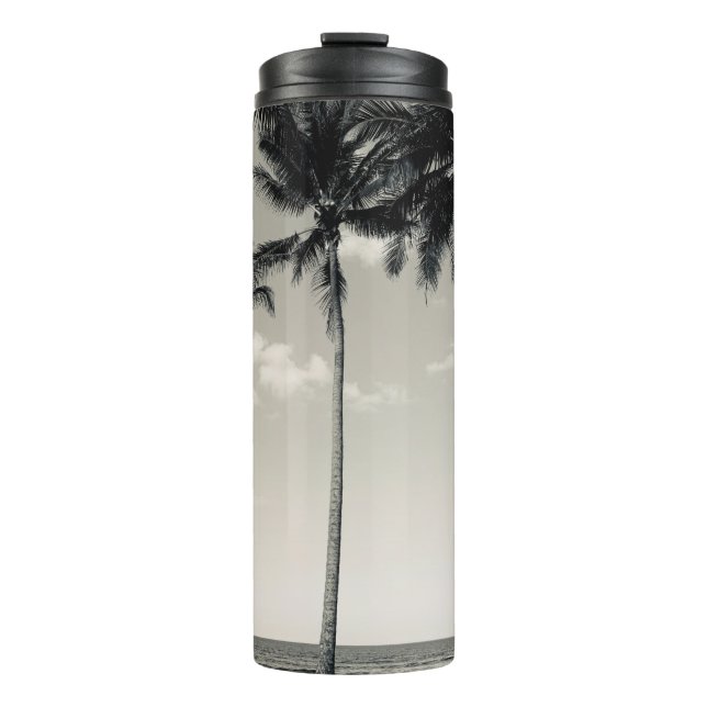TROPISCHER PALMBAUM AM STRAND THERMOSBECHER (Vorderseite)