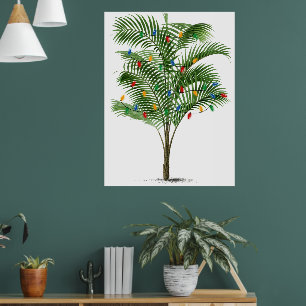 Tropischer Palmen-Weihnachtsbaum-Feiertag Poster