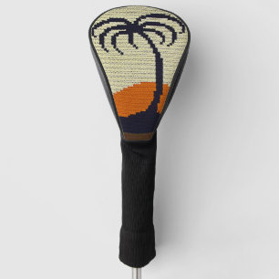 Tropischer Palmenbaum Sonnenaufgang Designer Croch Golf Headcover