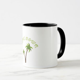 Tropischer Palmenbaum Vintage Retro Design – Sagua Tasse