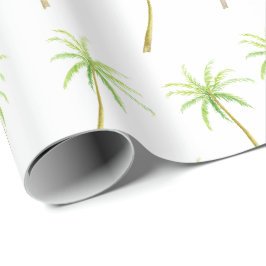 Tropischer Palmenbaum Wasserfarbe Geschenkpapier